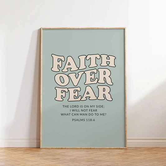 Faith Over Fear Canvas Wall Art