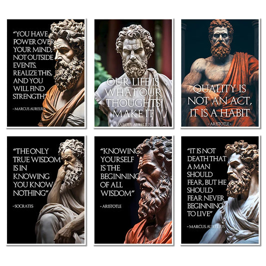 Marcus Aurelius Stoicism Inspirational Quote Canvas Posters