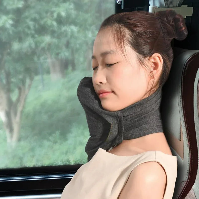 Memory Foam Travel Pillow Neck Support Cushion with Washable Cover for Plane Train and Car  Pillows for Sleeping