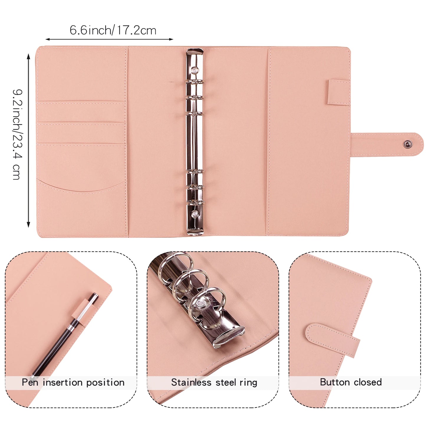 A5 or A6 Cash Budget Binder Planner With 12 Pocket Cash Envelopes