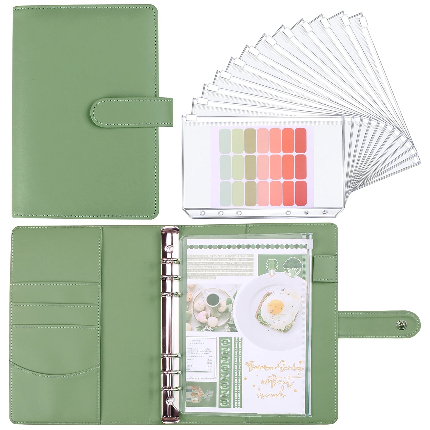 A5 or A6 Cash Budget Binder Planner With 12 Pocket Cash Envelopes