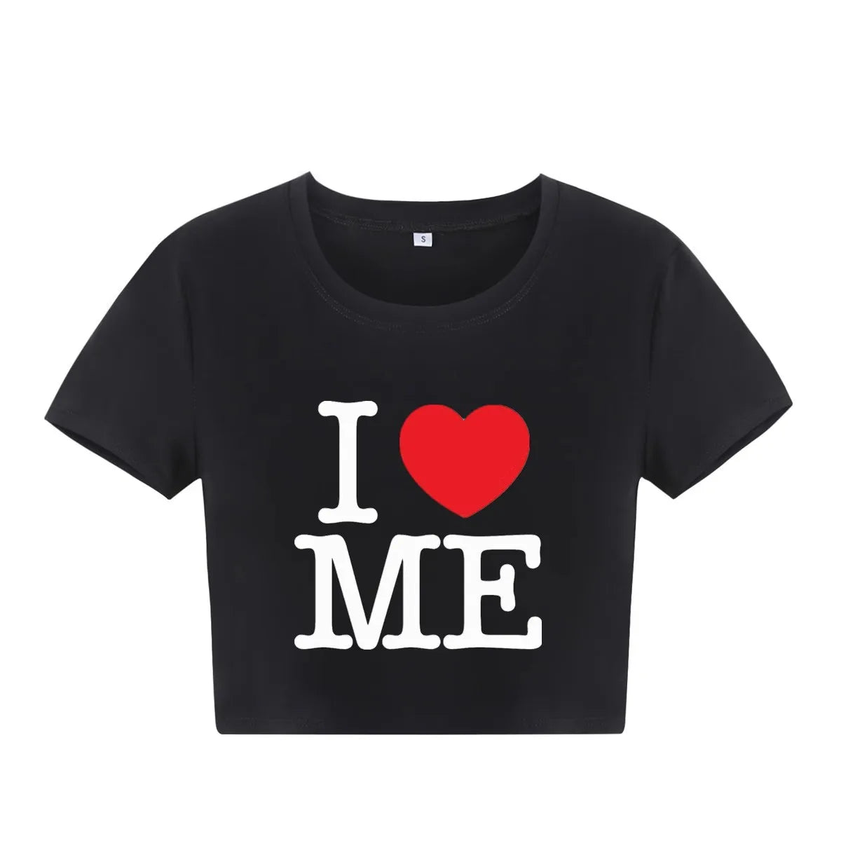 I Love Heart Me Crop Top T-shirt