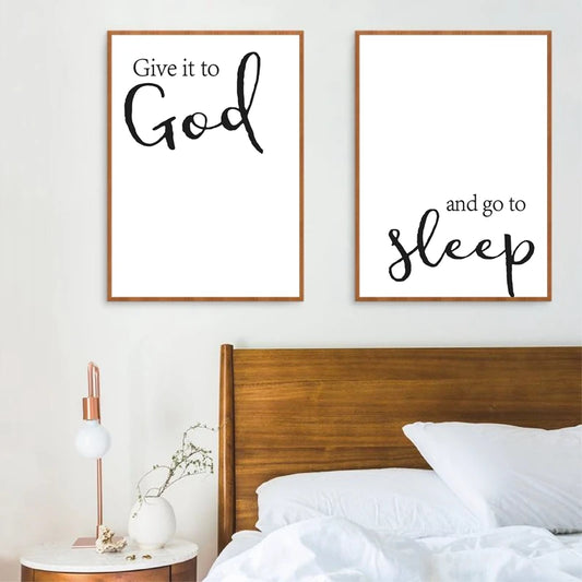 Give It To God and Go To Sleep, Canvas Poster